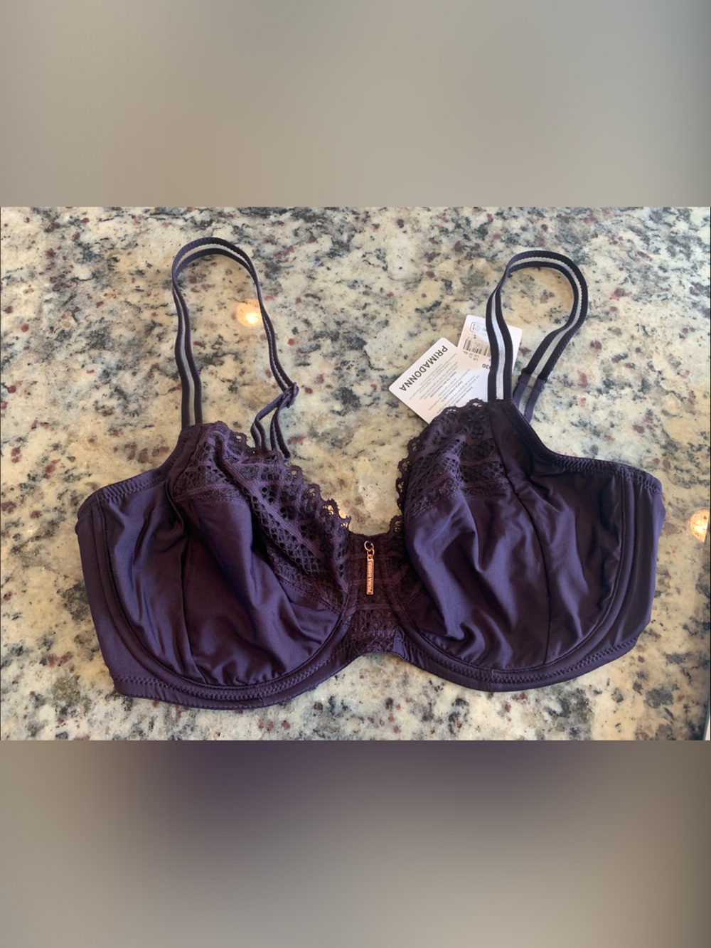 NWT Prima Donna Twist East End Underwire Bra in Amethyst US32 DD